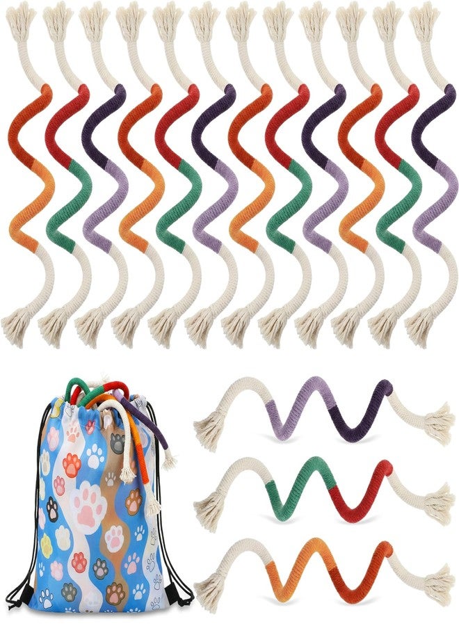 Leitee 21 Pcs Cat Chew Toy with Storage Bags Set 23 Inches Cat Teeth Cleaning Chew Ropes for Indoor Kittens Interactive Kitty Teeth Cleaning Toy for All Breeds - Image 1